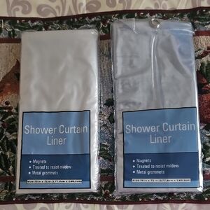 Clear Shower Curtain Liners Set Of 2 Clear NEW 70x71